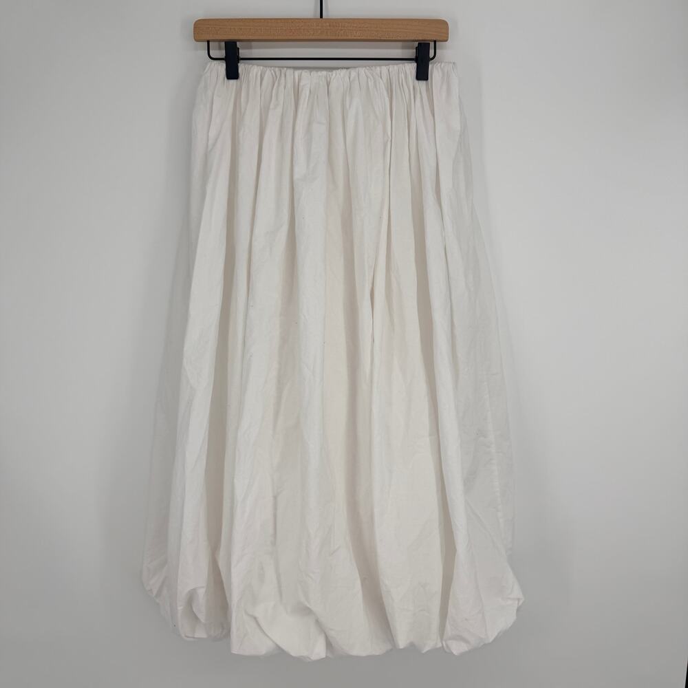 LOFT White Midi bubble skirt - Picture 2 of 8